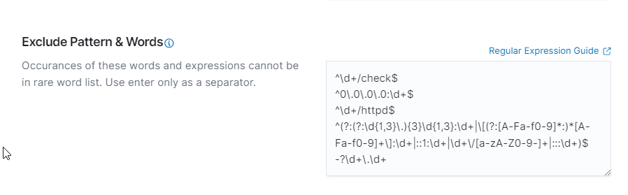 ExcludePatternAndWords
